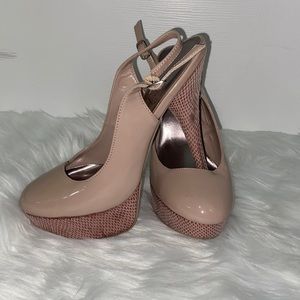 Baby Phat nude platform stilettos size 9
